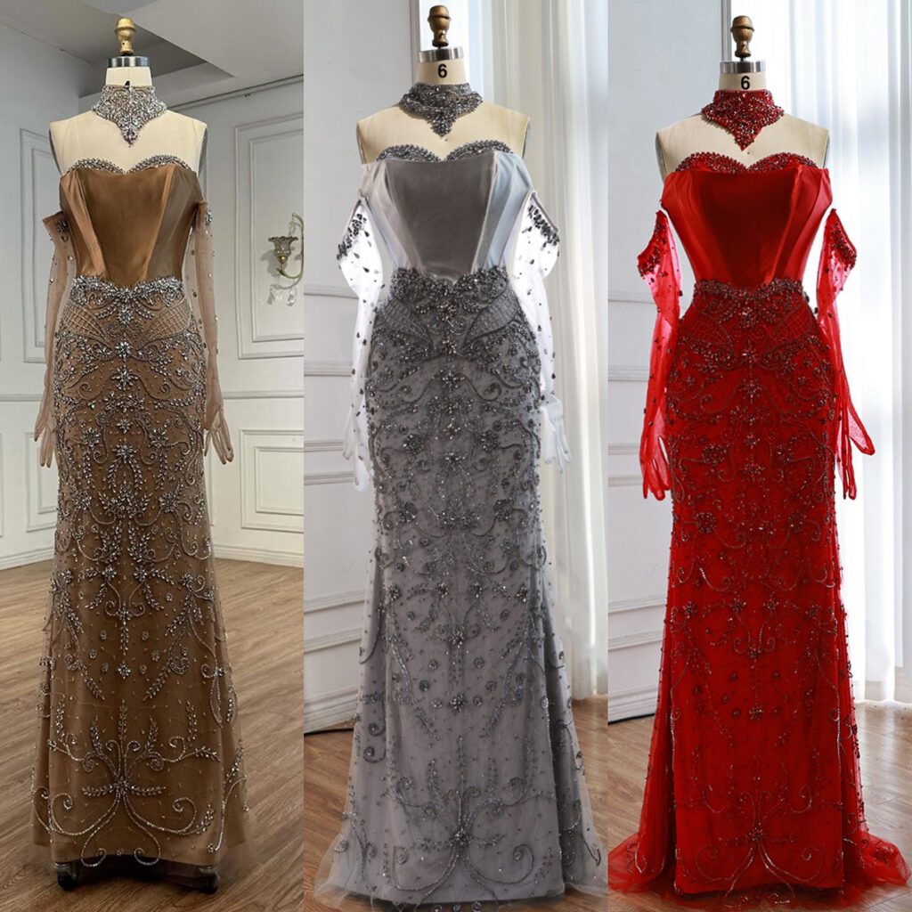Nove Dress Beaded Evening Dress - Style