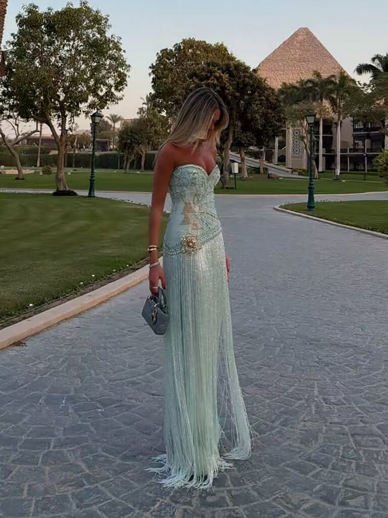 Nove Dress Beaded Evening Dress - Style