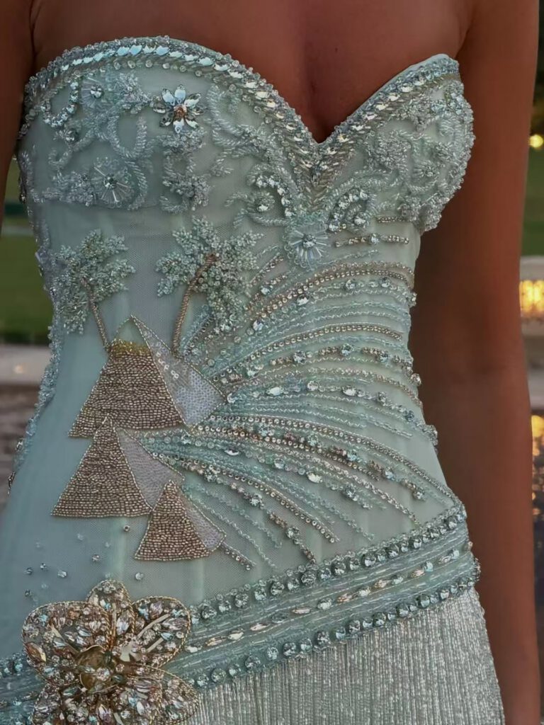 Nove Dress Beaded Evening Dress - Style