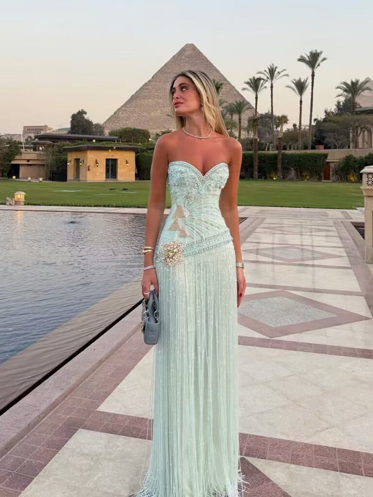 Nove Dress Beaded Evening Dress - Style
