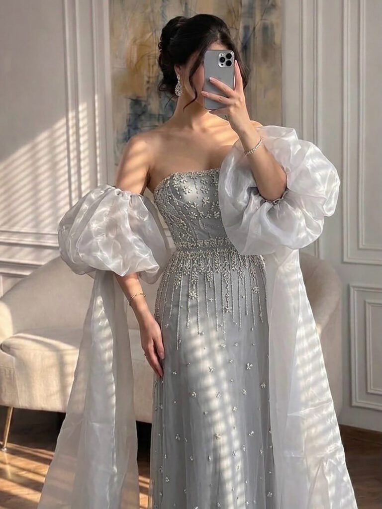 Nove Dress zwart avondjurk in Arabische stijl