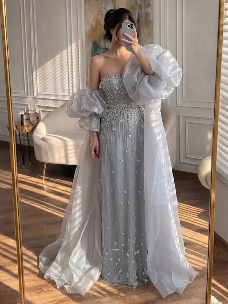Nove Dress zwart avondjurk in Arabische stijl