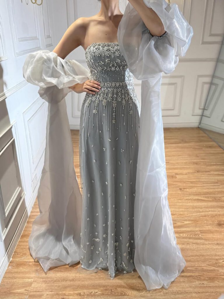 Nove Dress zwart avondjurk in Arabische stijl