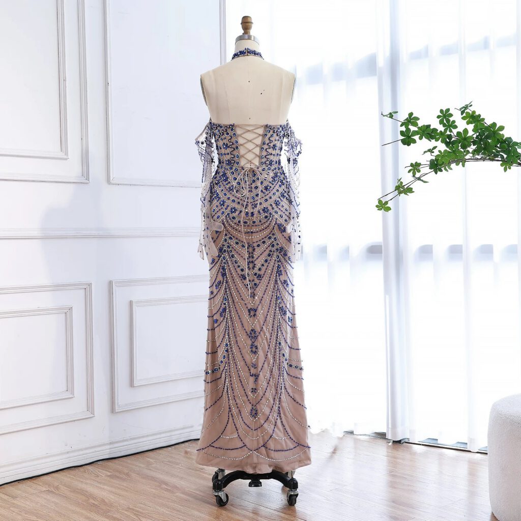 Nove Dress Blue Evening Dress - Style