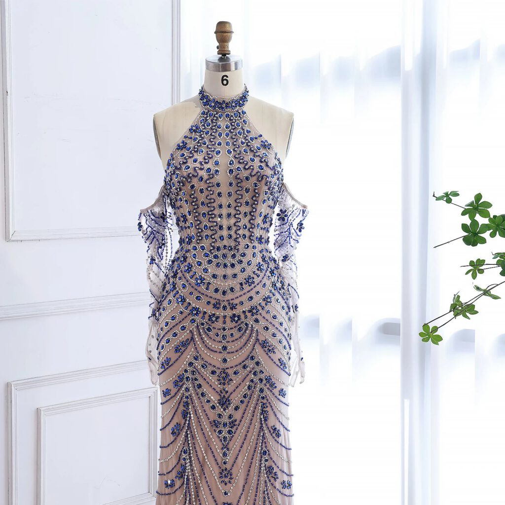 Nove Dress Blue Evening Dress - Style
