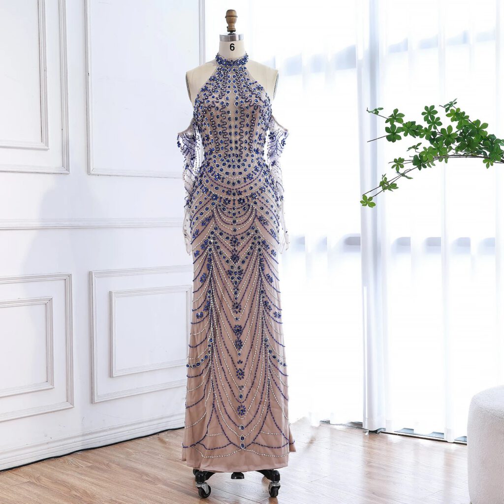 Nove Dress Blue Evening Dress - Style