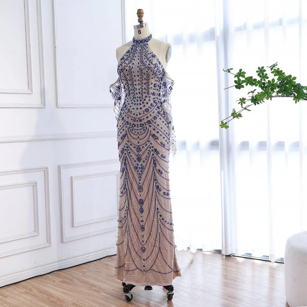 Nove Dress Blue Evening Dress - Style