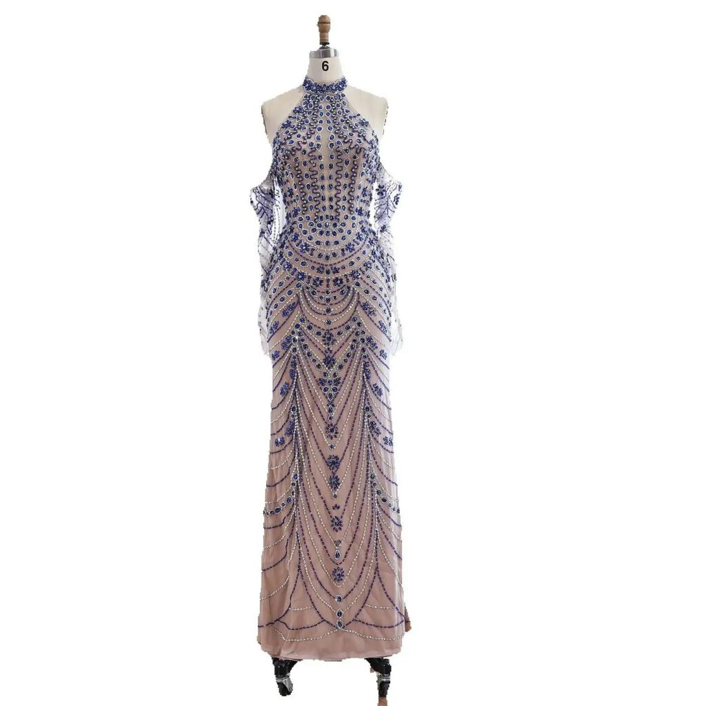 Nove Dress Blue Evening Dress - Style