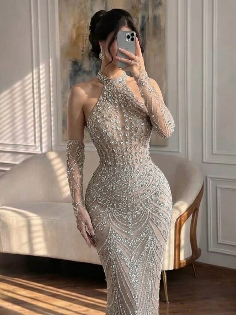 Nove Dress Blue Evening Dress - Style