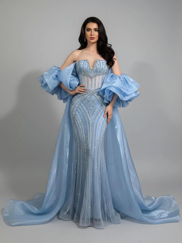 Nove Dress Blue Evening Dress - Style