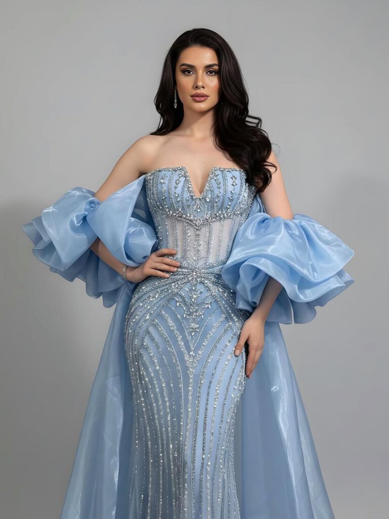 Nove Dress Blue Evening Dress - Style