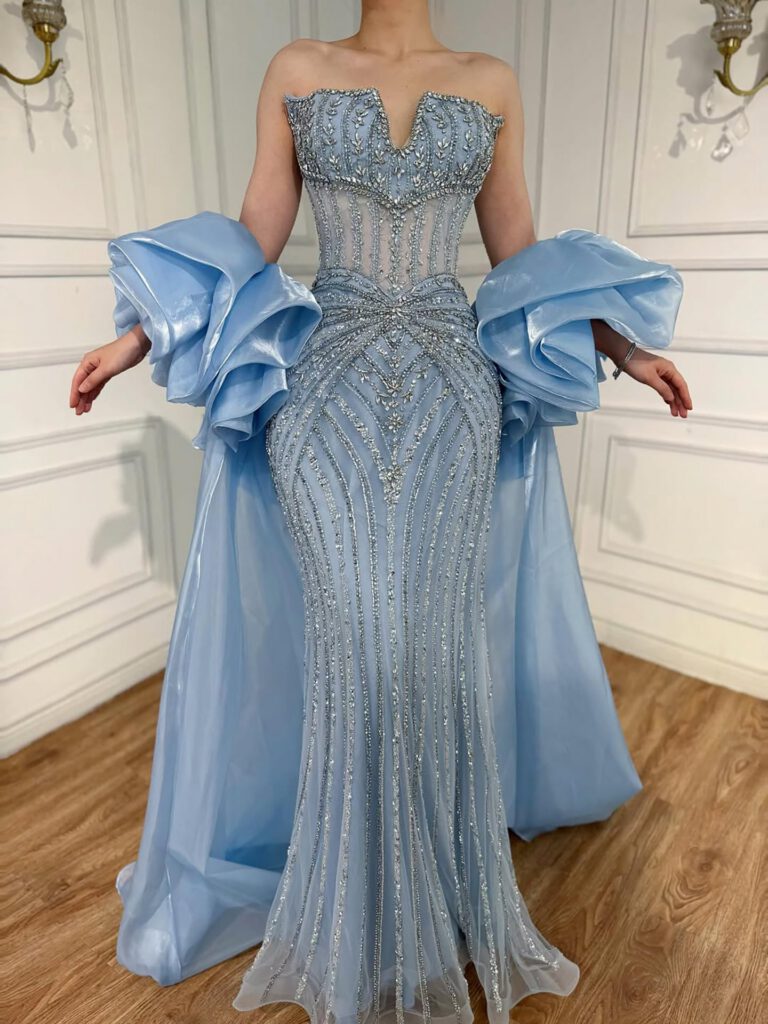 Nove Dress Blue Evening Dress - Style