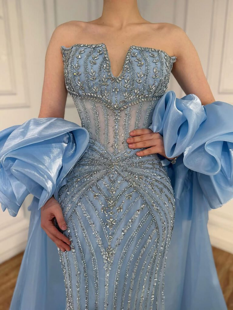 Nove Dress Blue Evening Dress - Style