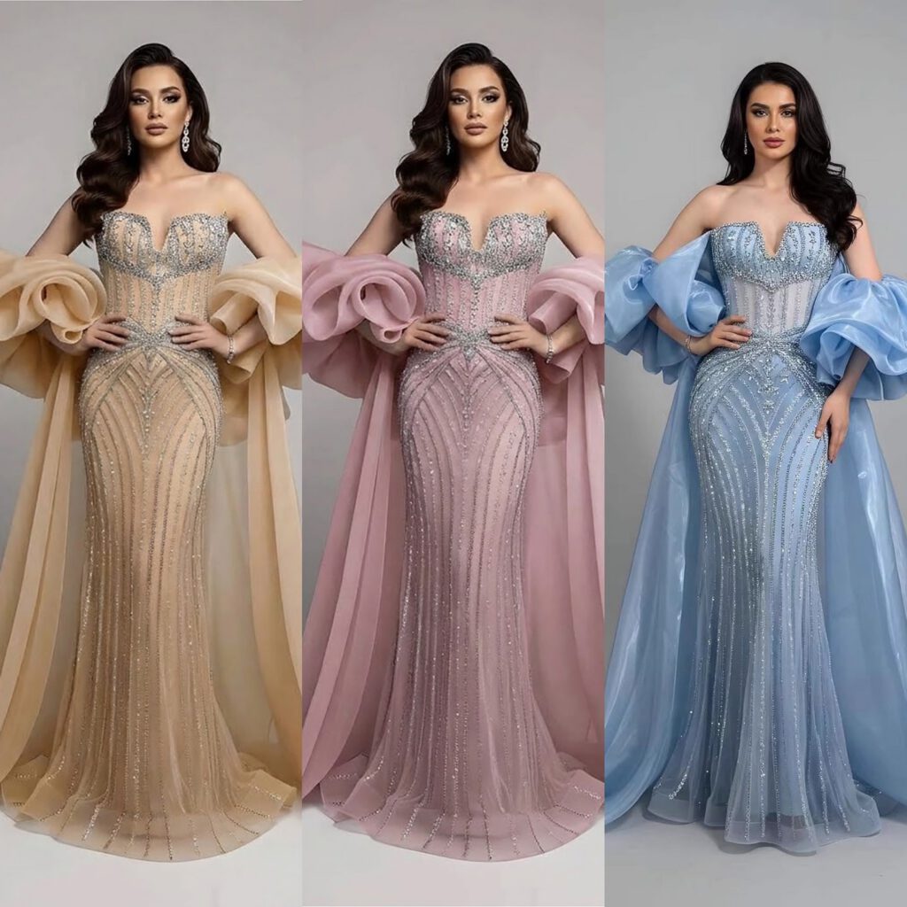 Nove Dress Blue Evening Dress - Style