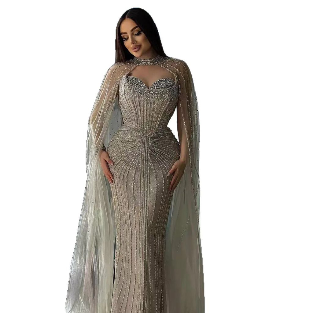 Nove Dress Caramel Beaded Arabic Evening Dress