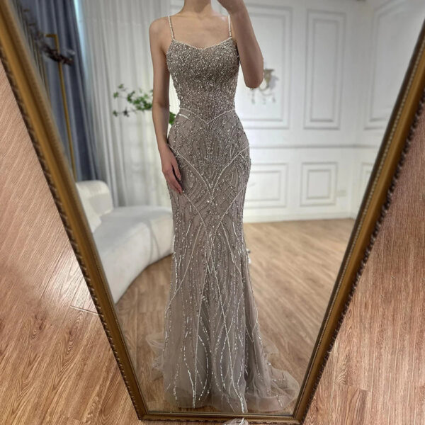 Nove Dress Caramel Beaded Mermaid Arabic Evening Dress 1 - Nove Dress