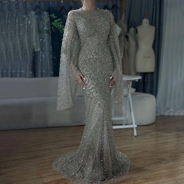 Nove Dress Caramel Beaded Mermaid Evening Dress - Style LA72771 1 - Nove Dress