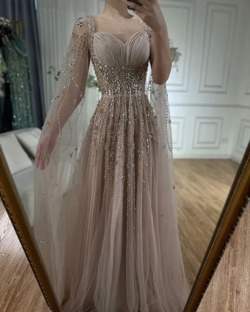 Nove Dress Champagne Arabic Evening Dress
