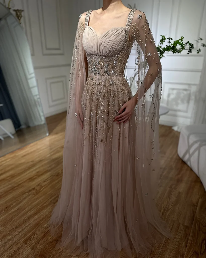 Nove Dress Champagne Arabic Evening Dress