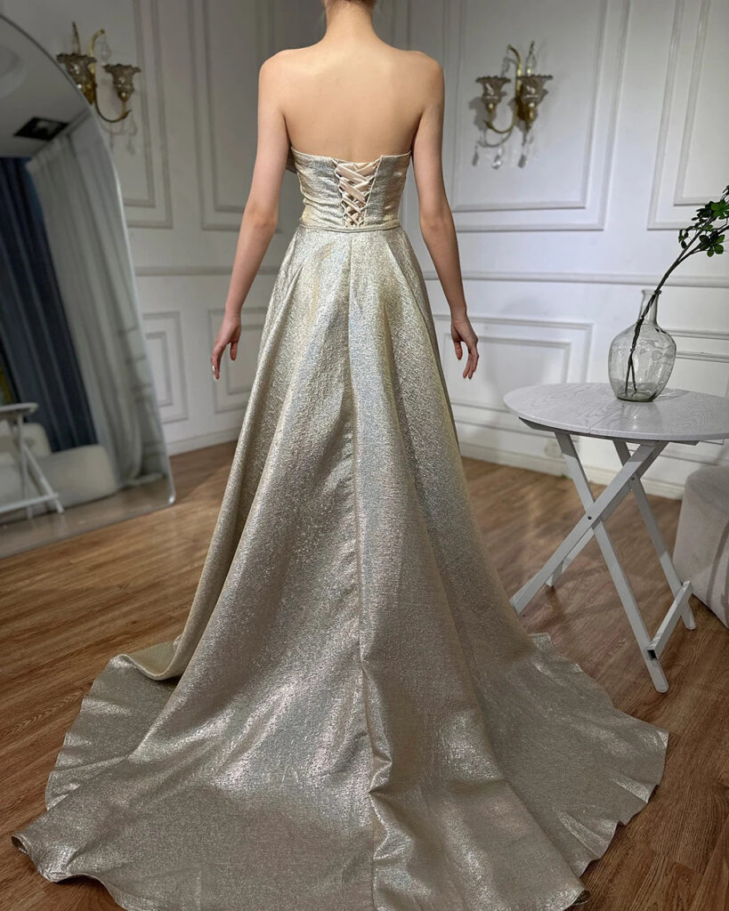 Nove Dress Champagne Off Shoulder Mermaid Arabic Evening Dress