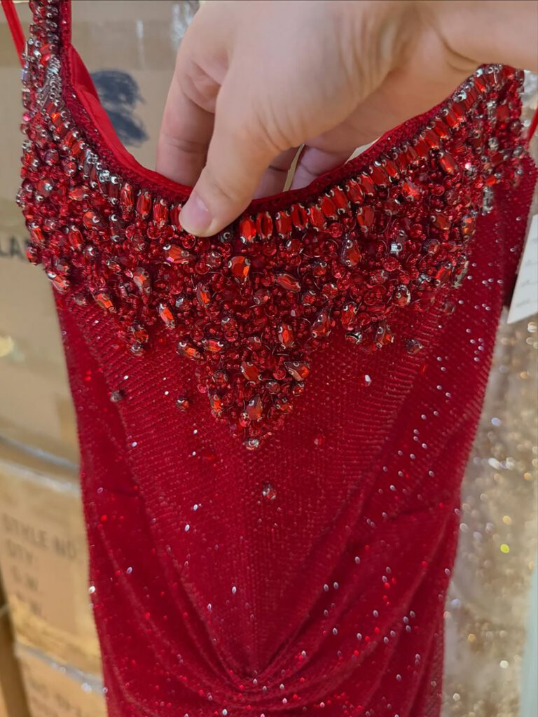 Nove Dress goud mermaid avondjurk met kristalborduurwerk en halter
