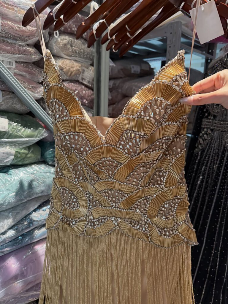 Nove Dress Gold Evening Dress