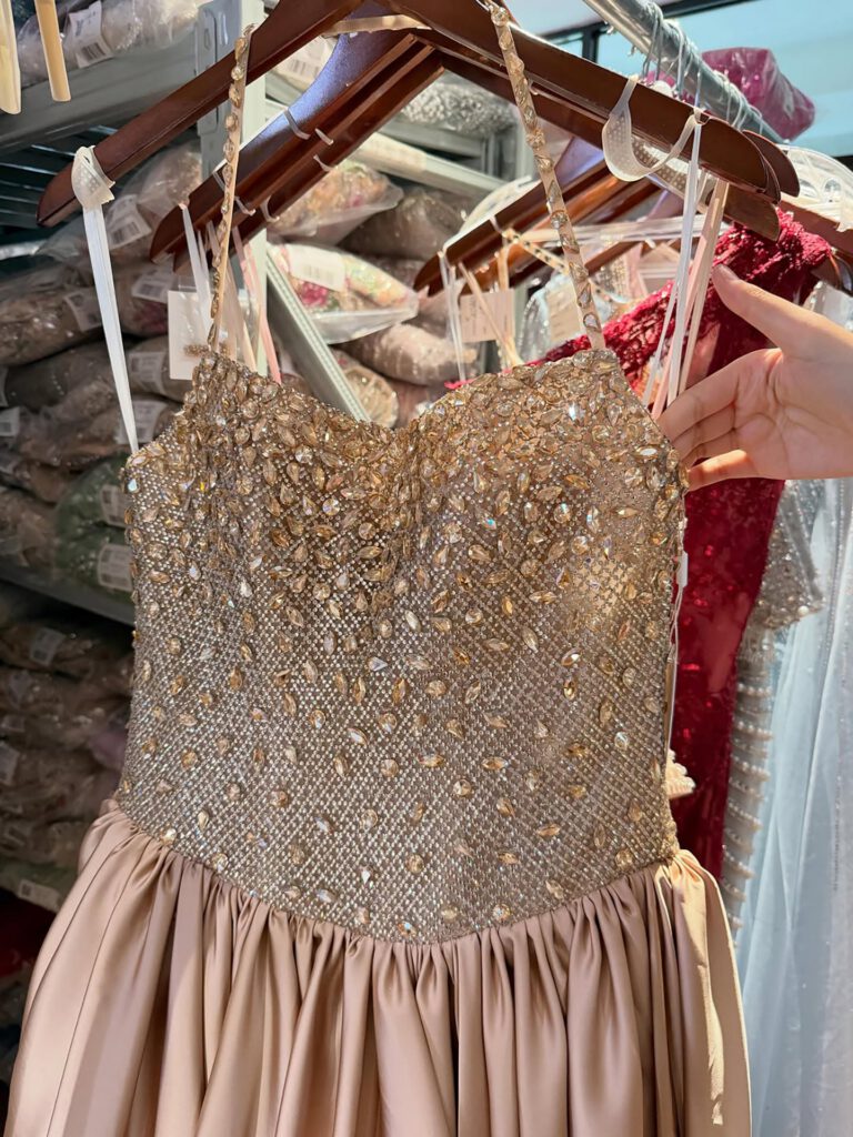 Nove Dress Gold Halter Ball Gown Evening Dress