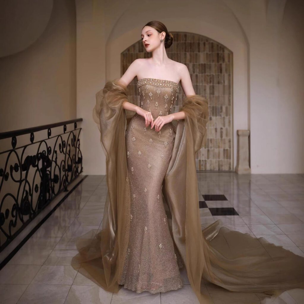Nove Dress Gold Mermaid Evening Dress