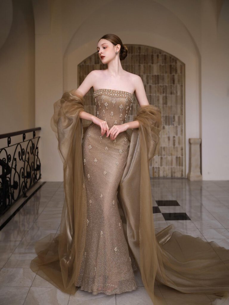 Nove Dress Gold Mermaid Evening Dress