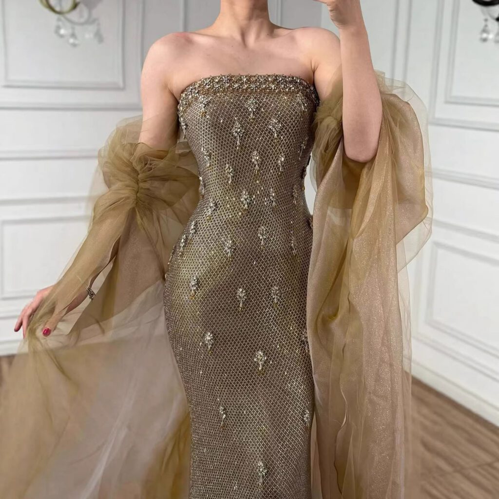 Nove Dress Gold Mermaid Evening Dress