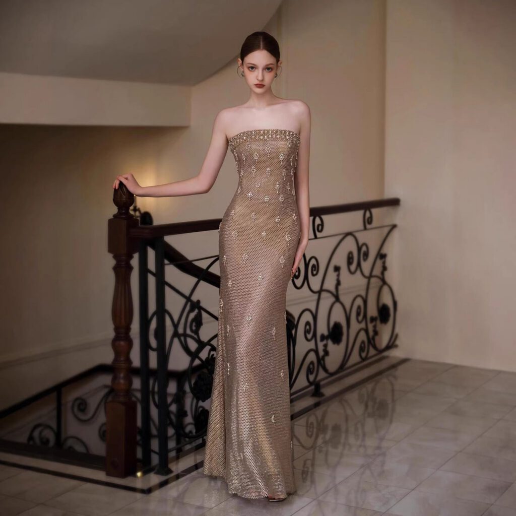 Nove Dress Gold Mermaid Evening Dress