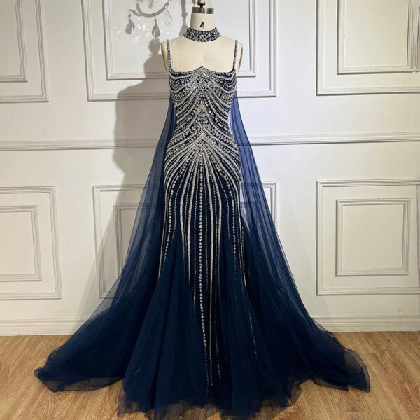 Nove Dress Navy Blue Mermaid Evening Dress 1 - Nove Dress