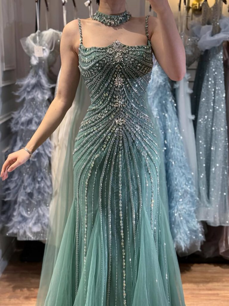 Nove Dress Navy Blue Mermaid Evening Dress