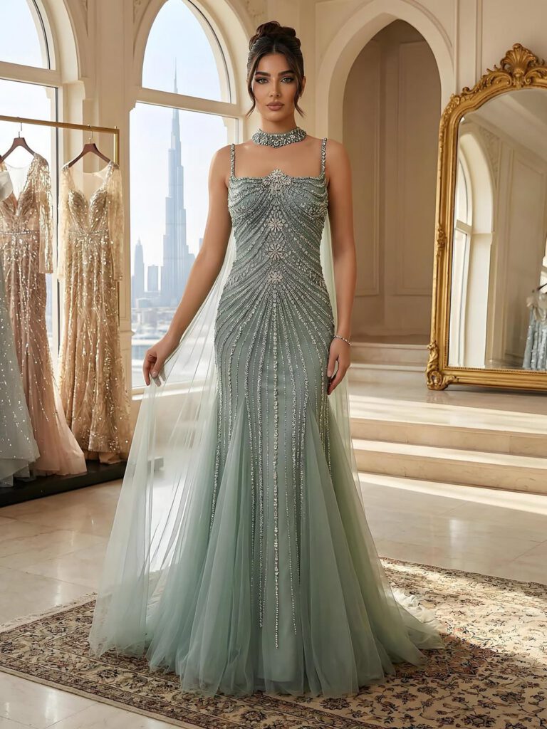 Nove Dress Navy Blue Mermaid Evening Dress