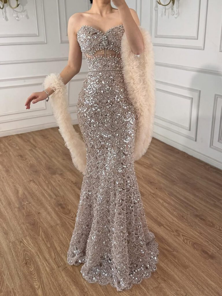 Nove Dress Nude Arabic Evening Dress - Style
