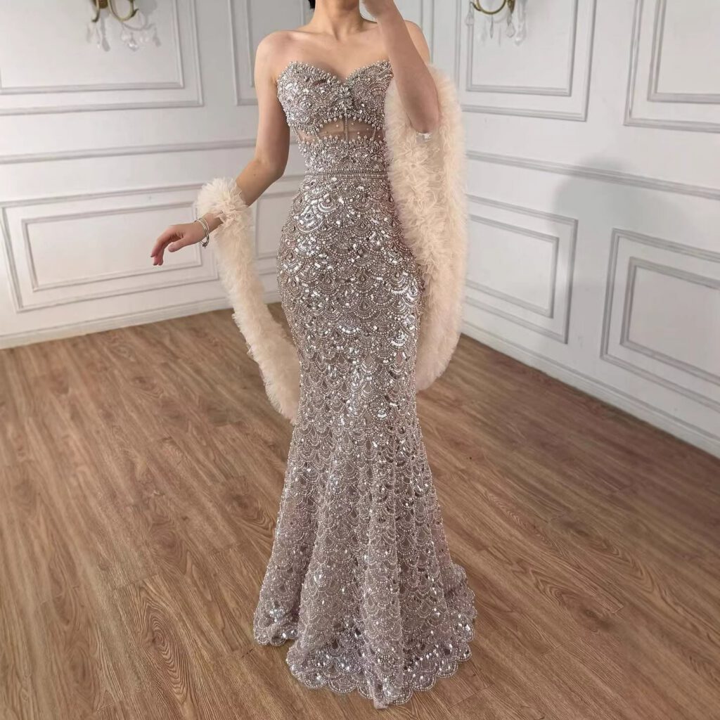 Nove Dress Nude Arabic Evening Dress - Style