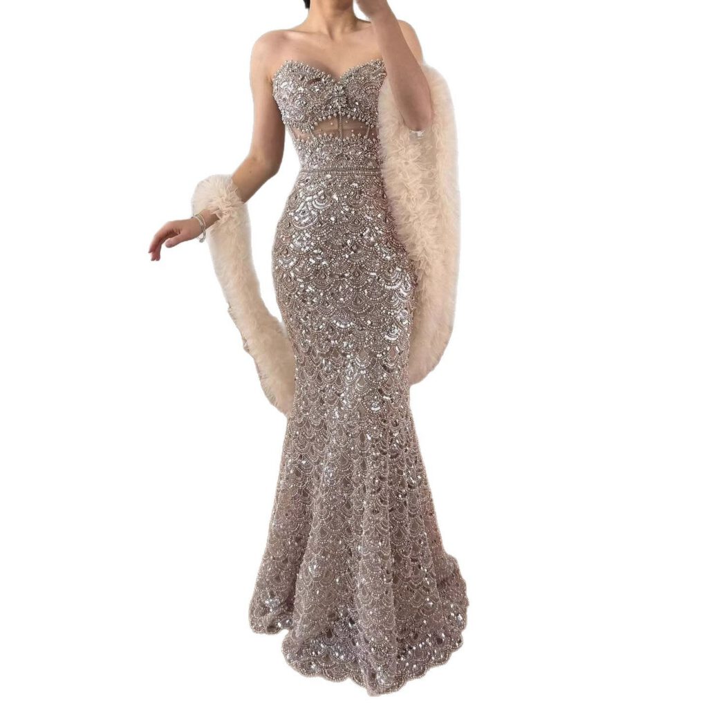 Nove Dress Nude Arabic Evening Dress - Style