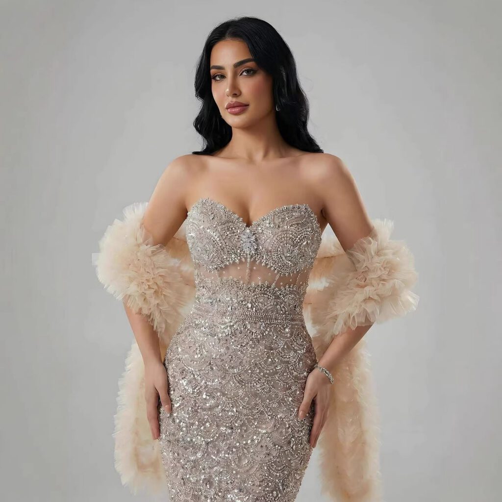 Nove Dress Nude Arabic Evening Dress - Style