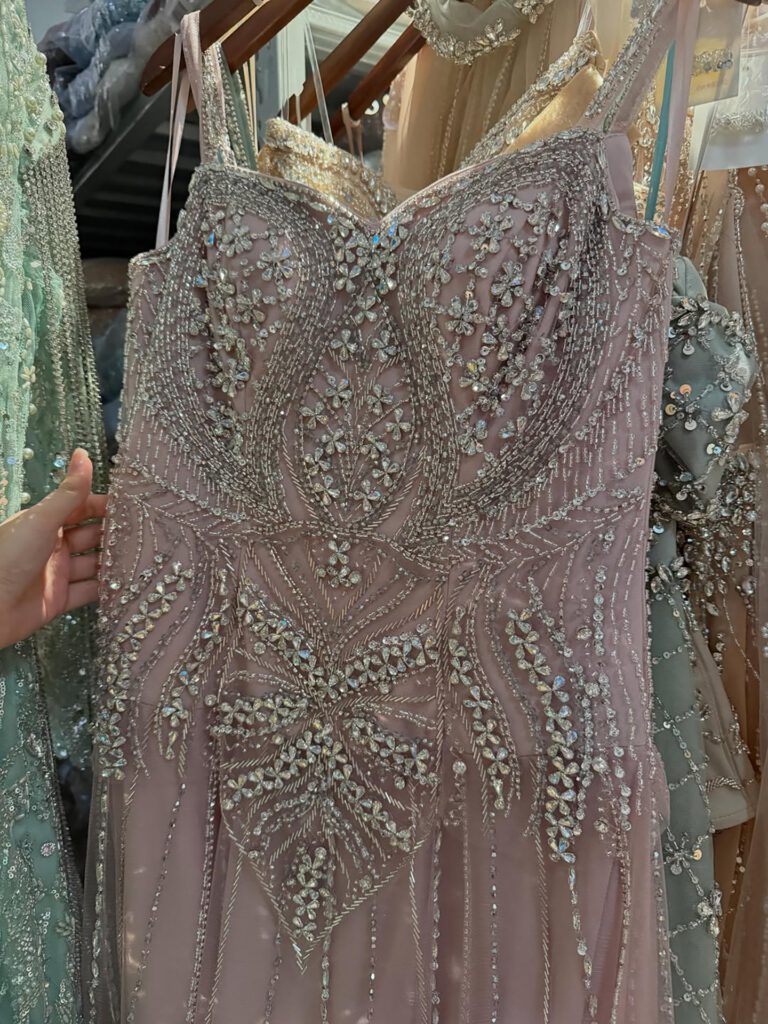 Nove Dress Nude Beaded A-Line Evening Dress - Style