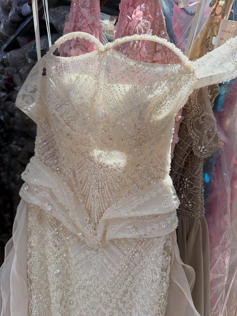 Nove Dress Nude Beaded Mermaid Evening Dress - Style