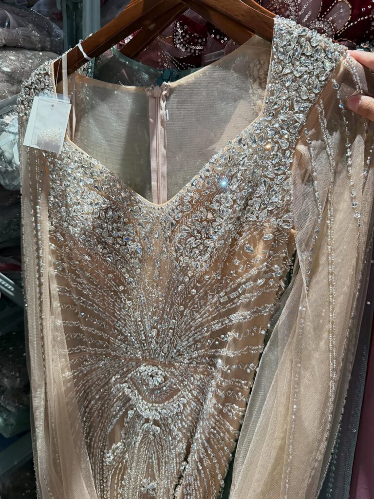 Nove Dress Nude Beaded Mermaid Evening Dress - Style