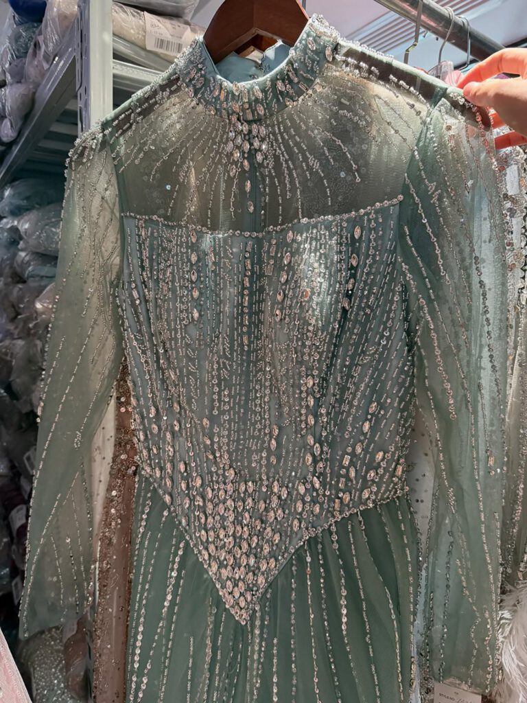 Nove Dress Nude Crystal Beaded A-Line Evening Dress