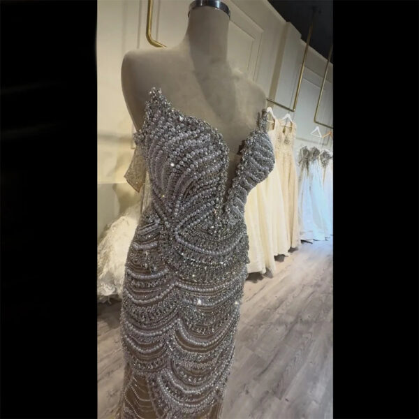 Nove Dress Nude Crystal Beaded Evening Dress 1 - Nove Dress