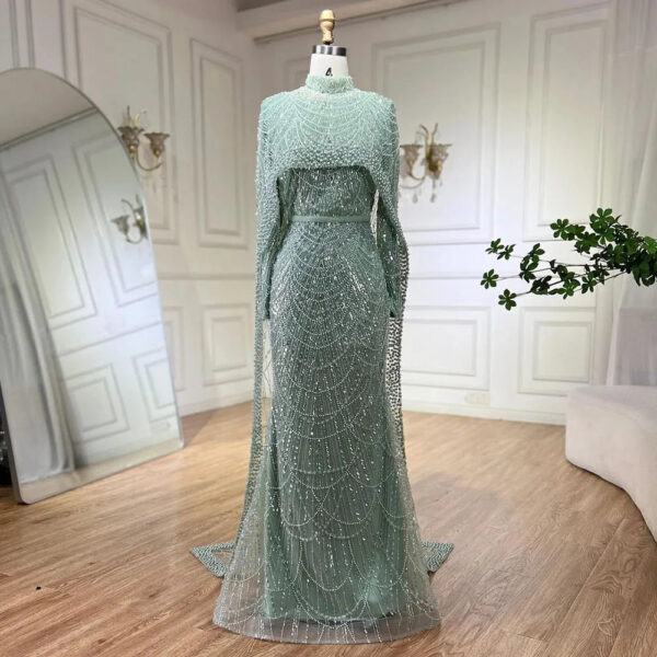 Nove Dress Nude Mermaid Arabic Evening Dress 1 - Nove Dress