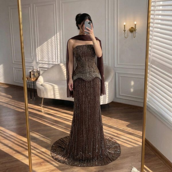 Nove Dress Orange Two-Piece Arabic Evening Dress 1 - Nove Dress