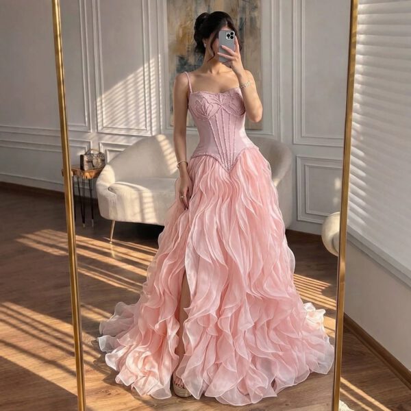 Nove Dress Pink Beaded Evening Dress 1 - Nove Dress