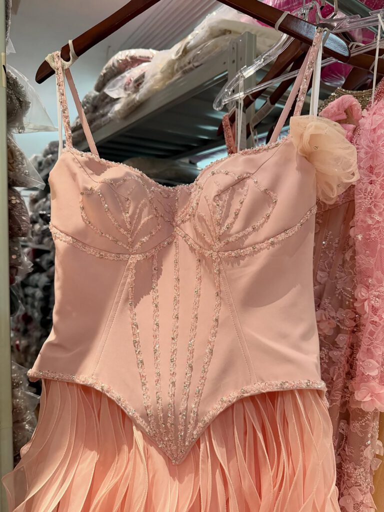 Nove Dress Pink Beaded Evening Dress