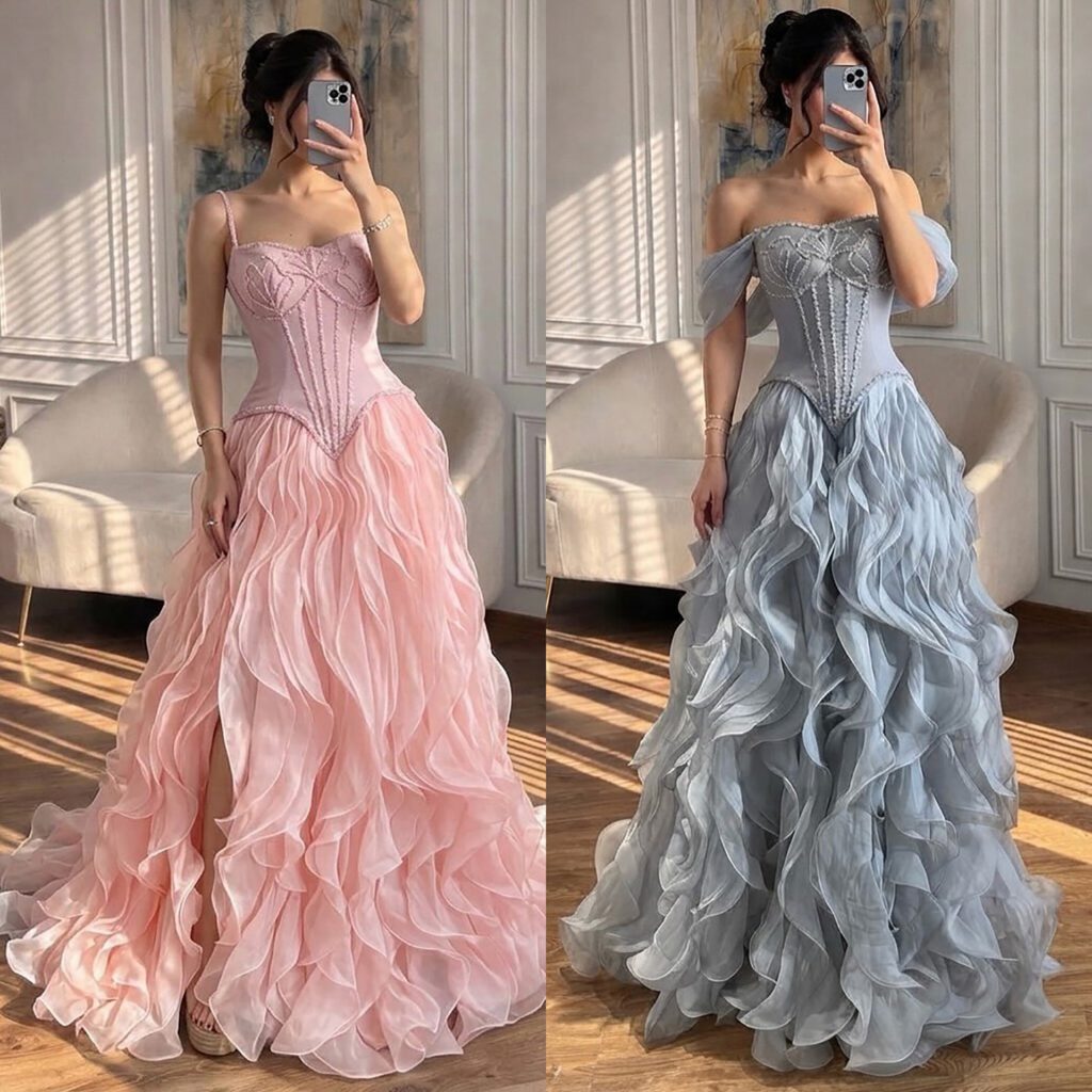 Nove Dress Pink Beaded Evening Dress