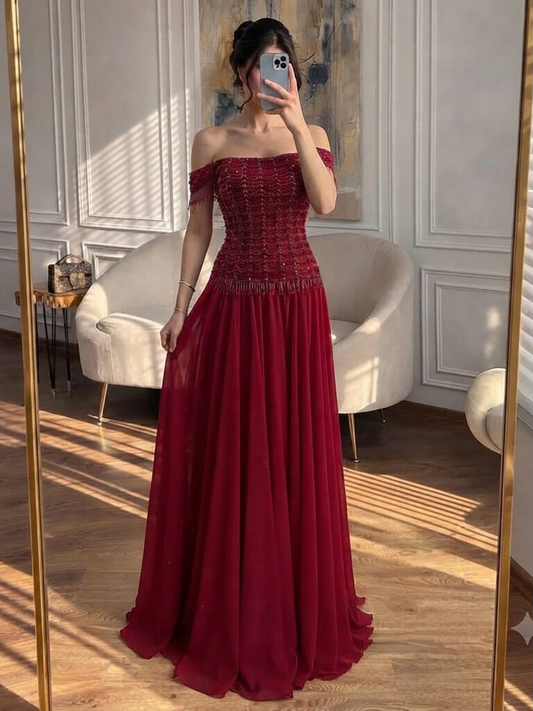 Nove Dress Pink Beaded Lace A-Line Evening Dress