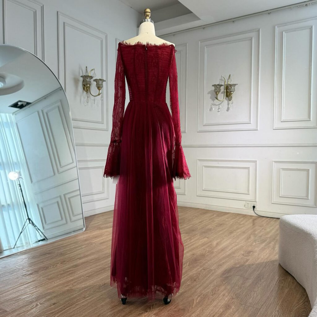 Nove Dress Pink Beaded Lace Mermaid Evening Dress